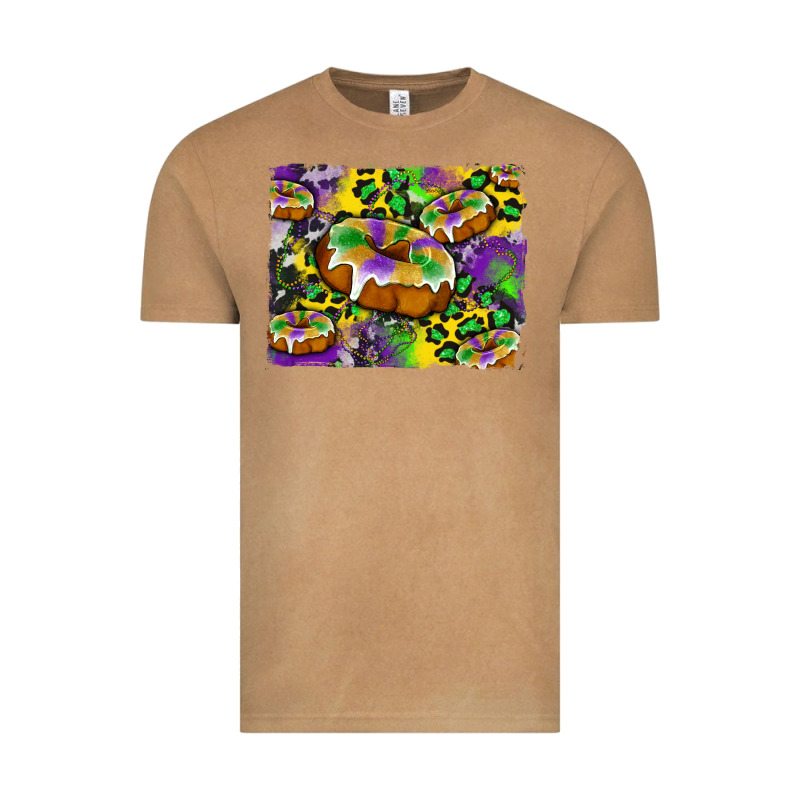 Mardi Gras Cake Glitterleopard And Cowhide Background Vintage Tee by Artiststas | Teevron
