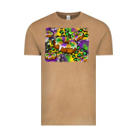 Vintage Camel mardi gras cake glitterleopard and cowhide background Vintage Tee - Artiststas