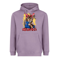 Lavender Meowica 4th of july Heavyweight Hoodie - CowGirlArtShop