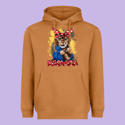 Meowica 4th Of July Heavyweight Hoodie Designed By Cowgirlartshop