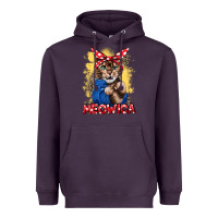 Plum Meowica 4th of july Heavyweight Hoodie - CowGirlArtShop