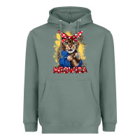 Sage Meowica 4th of july Heavyweight Hoodie - CowGirlArtShop