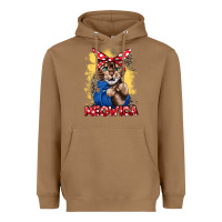 Toasted Coconut Meowica 4th of july Heavyweight Hoodie - CowGirlArtShop