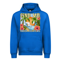 Cobalt find me under the palms Urban Hoodie - MaliasSmallBusiness