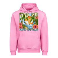 Fuchsia Pink find me under the palms Urban Hoodie - MaliasSmallBusiness
