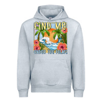 Heather Grey find me under the palms Urban Hoodie - MaliasSmallBusiness