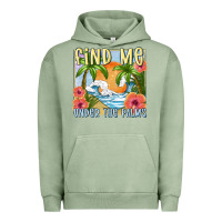 Pigment Oil Green find me under the palms Urban Hoodie - MaliasSmallBusiness