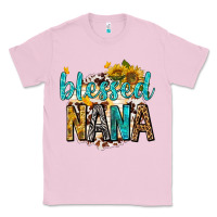 Bubblegum Pink blessed nana with sunflowers Classic Tee - texasbilliewilder