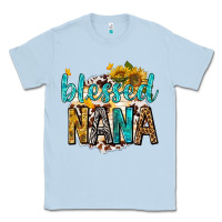 Dusty Blue blessed nana with sunflowers Classic Tee - texasbilliewilder
