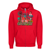 Red life is better in the country Zipper Hoodie - Zillion Design Studio