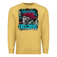 Antique Gold literally freezing skull Premium Sweatshirt - FaDigitalArtStudio