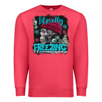 Cardinal literally freezing skull Premium Sweatshirt - FaDigitalArtStudio