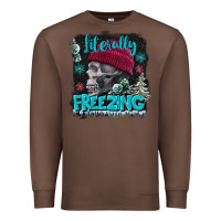 Chestnut literally freezing skull Premium Sweatshirt - FaDigitalArtStudio