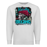 Dove Grey literally freezing skull Premium Sweatshirt - FaDigitalArtStudio