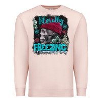 Pale Pink literally freezing skull Premium Sweatshirt - FaDigitalArtStudio