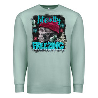 Seafoam literally freezing skull Premium Sweatshirt - FaDigitalArtStudio