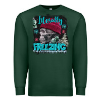 Sports Green literally freezing skull Premium Sweatshirt - FaDigitalArtStudio