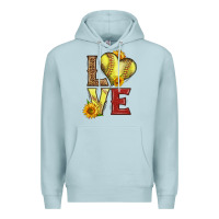 Blue Mist western love softball Premium Hoodie - LillyAllenDesigns
