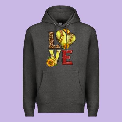 Western Love Softball Premium Hoodie Designed By Lillyallendesigns