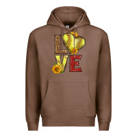Chestnut western love softball Premium Hoodie - LillyAllenDesigns