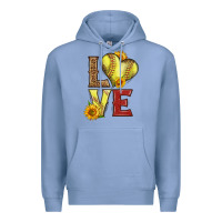 Colony Blue western love softball Premium Hoodie - LillyAllenDesigns