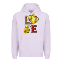 Lilac western love softball Premium Hoodie - LillyAllenDesigns
