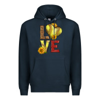 Navy western love softball Premium Hoodie - LillyAllenDesigns