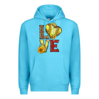Ocean Blue western love softball Premium Hoodie - LillyAllenDesigns