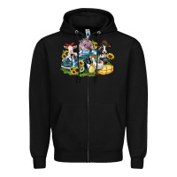 Black farm animals truck Zipper Hoodie - Zillion Design Studio