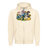 Sandshell farm animals truck Zipper Hoodie - Zillion Design Studio