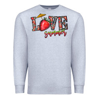 Heather Grey love summer Premium Sweatshirt - CowhideDigitalArt