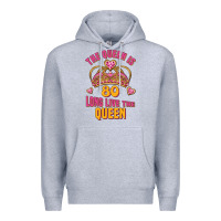 Heather Grey the queen is 80 long live the queen Premium Hoodie - Jasminsmagicworld