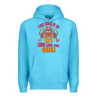 Ocean Blue the queen is 80 long live the queen Premium Hoodie - Jasminsmagicworld