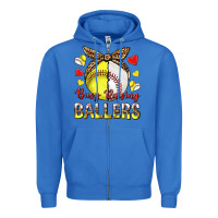 True Royal busy raising ballers with baseball and softball Zipper Hoodie - texasbilliewilder