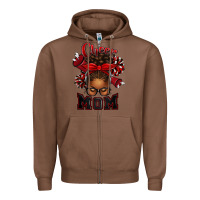 Chestnut cheer mom afro messy bun Zipper Hoodie - texasbilliewilder