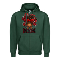 Sports Green cheer mom afro messy bun Zipper Hoodie - texasbilliewilder
