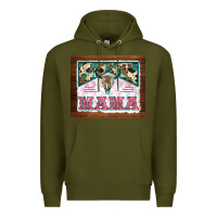 Army Green western bull skull mama mousepad Premium Hoodie - BarkalooDesign