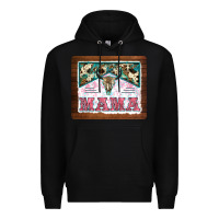 Black western bull skull mama mousepad Premium Hoodie - BarkalooDesign