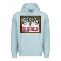 Blue Mist western bull skull mama mousepad Premium Hoodie - BarkalooDesign