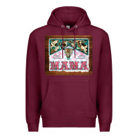 Burgundy western bull skull mama mousepad Premium Hoodie - BarkalooDesign