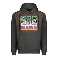 Charcoal Heather western bull skull mama mousepad Premium Hoodie - BarkalooDesign