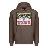 Coffee western bull skull mama mousepad Premium Hoodie - BarkalooDesign