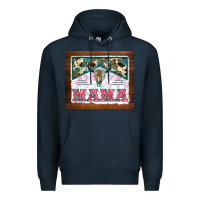 Navy western bull skull mama mousepad Premium Hoodie - BarkalooDesign