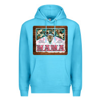 Ocean Blue western bull skull mama mousepad Premium Hoodie - BarkalooDesign
