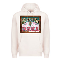 Pale Pink western bull skull mama mousepad Premium Hoodie - BarkalooDesign
