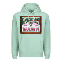 Seafoam western bull skull mama mousepad Premium Hoodie - BarkalooDesign