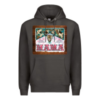 Smoke western bull skull mama mousepad Premium Hoodie - BarkalooDesign