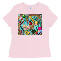 Bubblegum Pink teacher tumbler Ladies Tee - BarkalooDesign