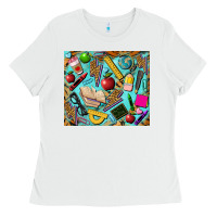 White teacher tumbler Ladies Tee - BarkalooDesign