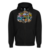 Black vintage truck western Zipper Hoodie - Zillion Design Studio